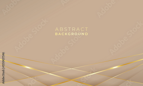 Stylish low poly golden lines lovely background design with blank space, modern background