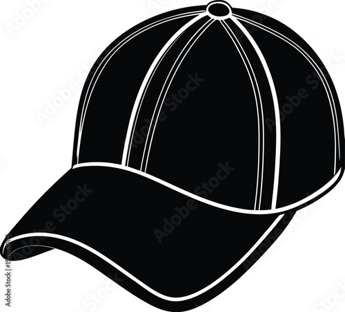 Silhouette of a Baseball Cap