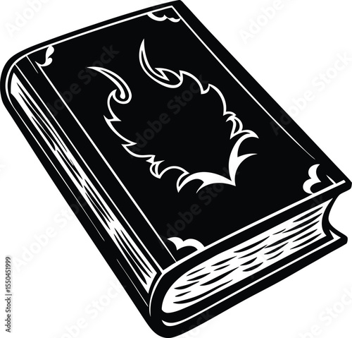 Silhouette of a Closed Book