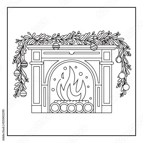 Bold & Easy Cozy winter coloring book pages, line art vector illustration, black and white designs, coloring book for all ages, coloring pages, winter, Whimsical illustration 