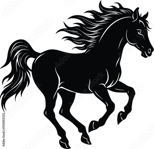 Silhouette of a Galloping Horse