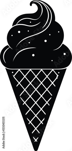 Silhouette of an Ice Cream Cone