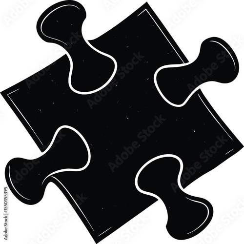 Silhouette of a Jigsaw Puzzle Piece