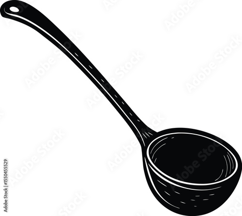 Silhouette of a Ladle