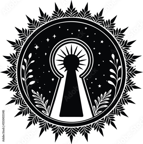 Silhouette of a Keyhole