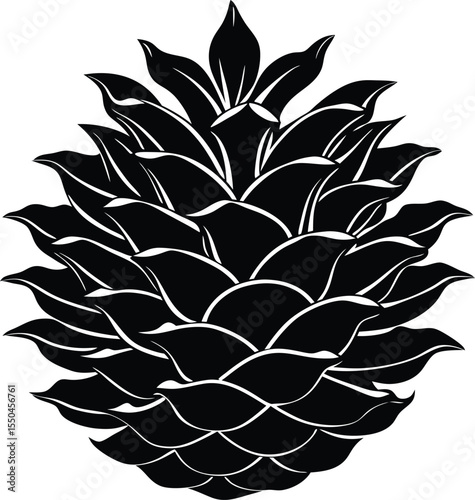 Silhouette of a Pinecone