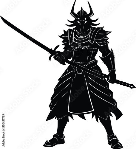 Silhouette of a Samurai With Sword