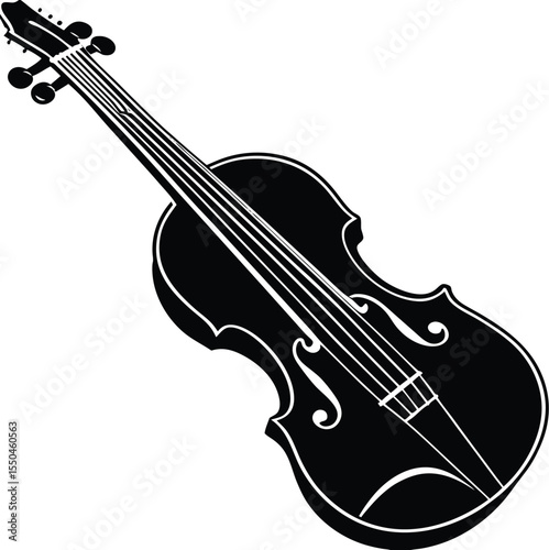 Silhouette of a Violin Bow