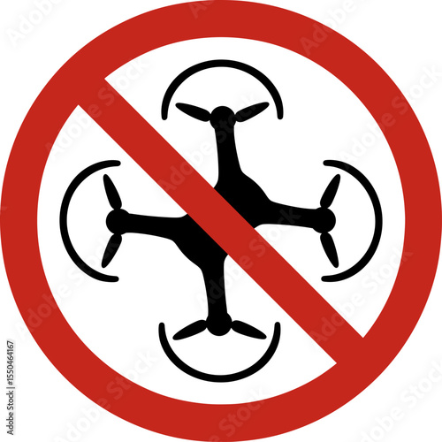 No drone zone sign prohibiting unmanned aerial vehicles