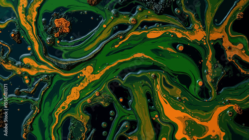 Fluid toxic waste illustration