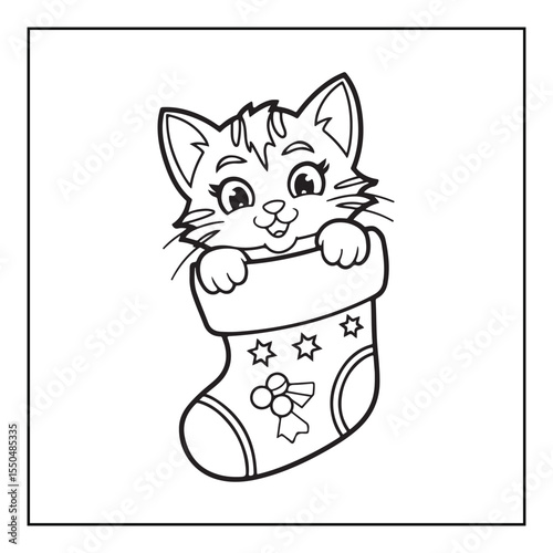 Bold & Easy Cute Christmas coloring book pages, line art, victor illustration, christmas, black and white designs, bold & easy coloring book, bold & easy coloring pages
