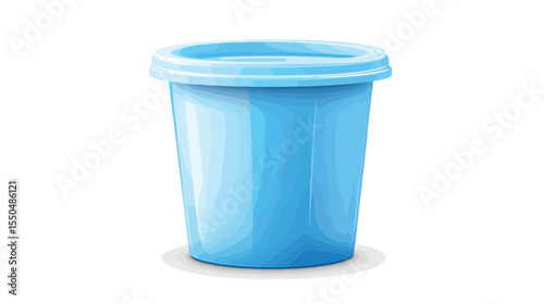 Empty Plastic Container Vector Icon Isolated
