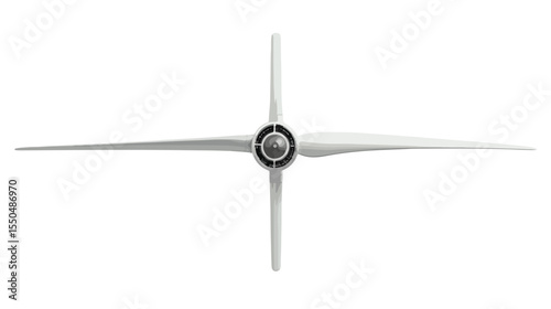 Renewable Wind Turbine Power Side View