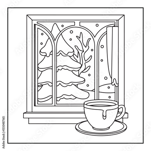 Bold & Easy Cute Christmas coloring book pages, line art, victor illustration, christmas, black and white designs, bold & easy coloring book, bold & easy coloring pages