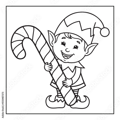 Bold & Easy Cute Christmas coloring book pages, line art, victor illustration, christmas, black and white designs, bold & easy coloring book, bold & easy coloring pages