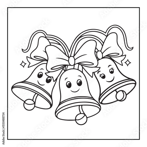 Bold & Easy Cute Christmas coloring book pages, line art, victor illustration, christmas, black and white designs, bold & easy coloring book, bold & easy coloring pages