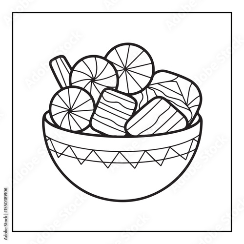 Bold & Easy Cute Christmas coloring book pages, line art, victor illustration, christmas, black and white designs, bold & easy coloring book, bold & easy coloring pages