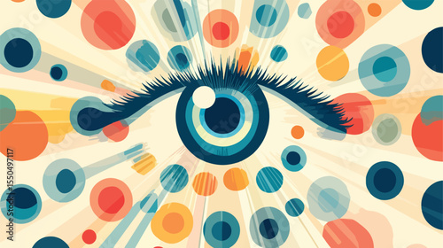 Color Blindness Illustration Showing How Eyesight Works Flat Vector