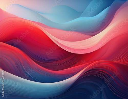 abstract gradient with flowing lines in soft red and blue tones