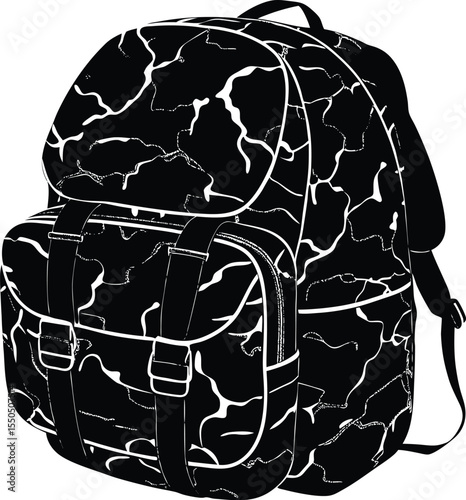 Camouflage Backpack Silhouette
