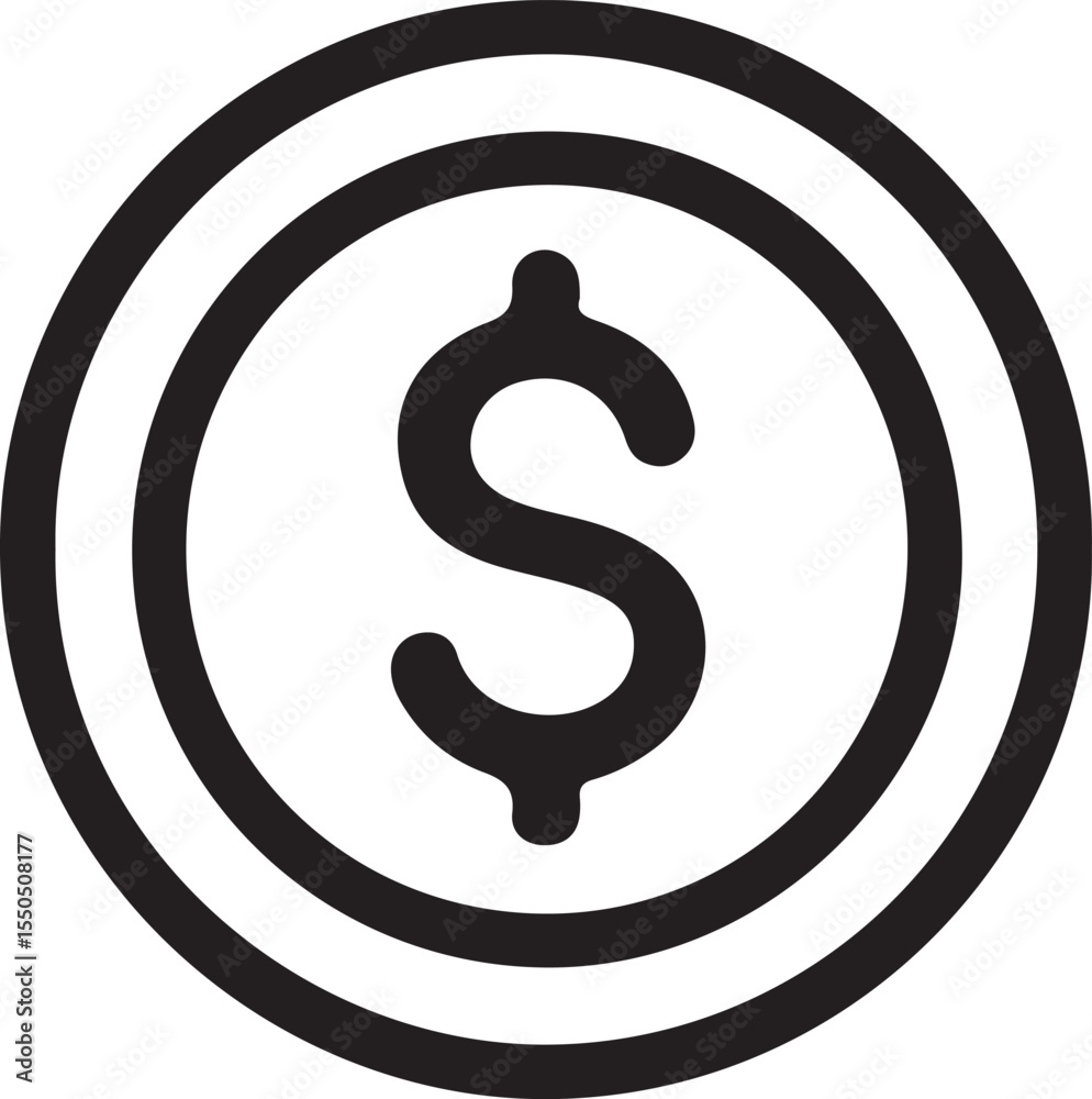 Dollar coin ($) Dollar coin ($)