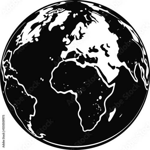 Earth Globe Silhouette