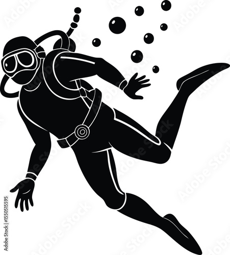 Scuba Diver Silhouette