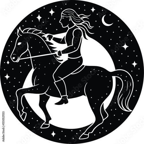Sagittarius Zodiac Symbol Silhouette