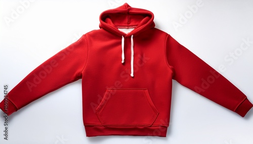 red hoodie isolated on white background