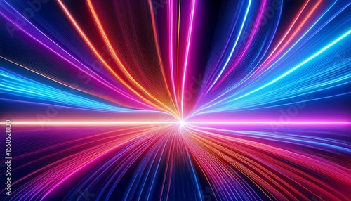 vibrant abstract glow with neon lights and futuristic color gradient