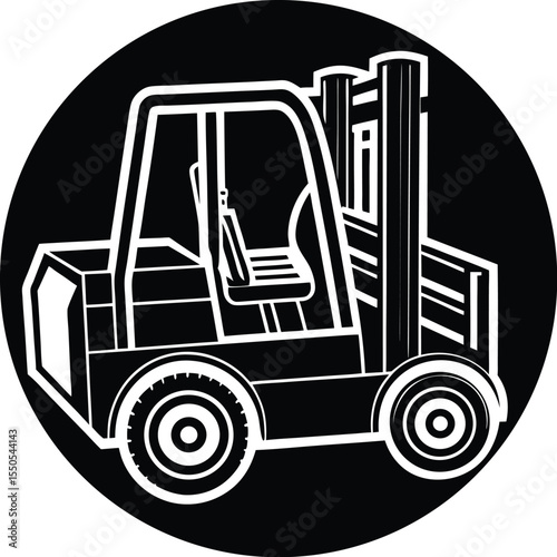 Silhouette of a Forklift