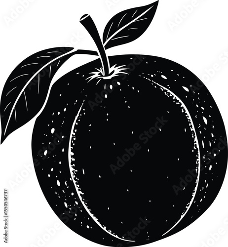 Silhouette of a Peach