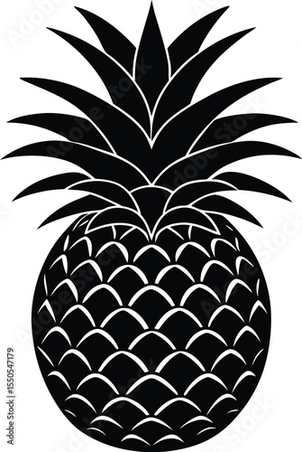Silhouette of a Pineapple