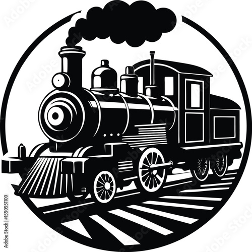 Silhouette of a Steam Locomotive