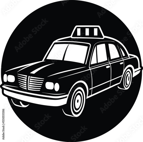 Silhouette of a Taxi Cab