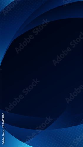 Vertical abstract background with swirling blue hues