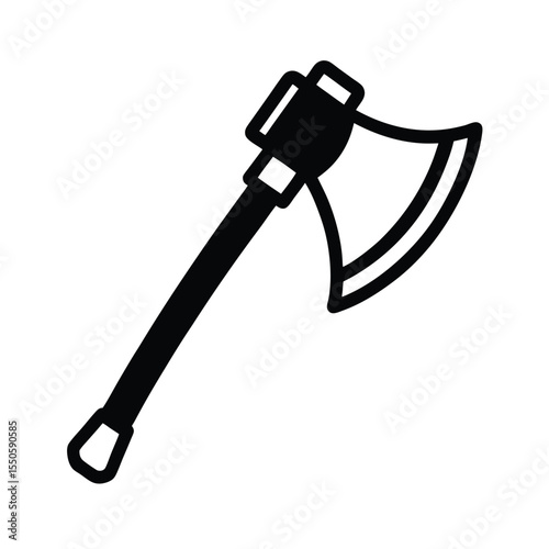 Axe Icon Outline Vector Illustration