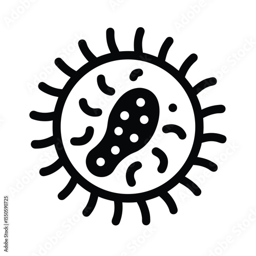Bacteria Icon Outline Vector Illustration