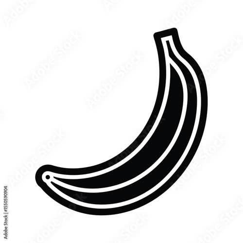 Banana Icon Outline Vector Illustration