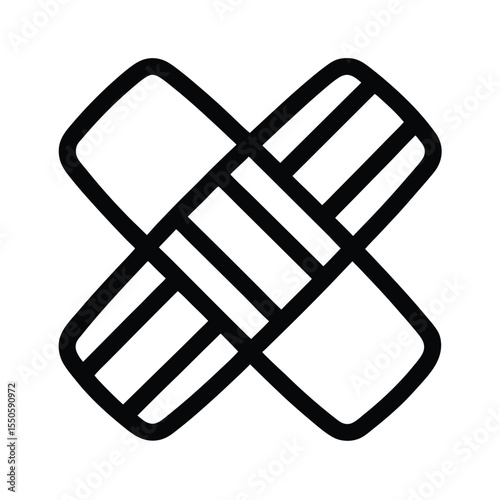 Bandage Icon Outline Vector Illustration
