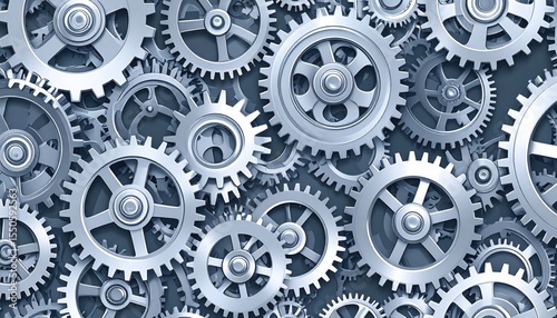 Wallpaper Mural Complex Interlocking Metal Gears Torontodigital.ca