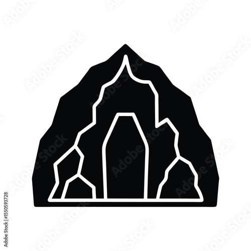 Cave Icon Outline Vector Illustration