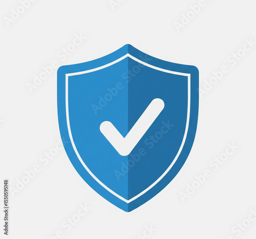 2D Flat Design Security Shield Icon