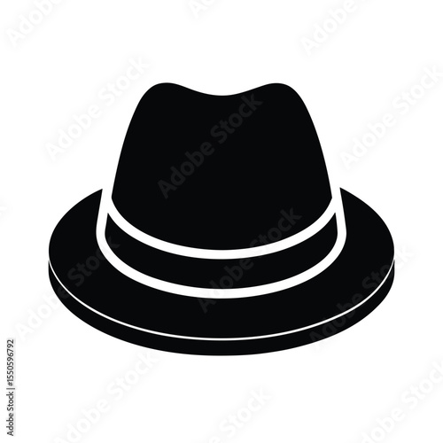 Fedora Icon Outline Vector Illustration