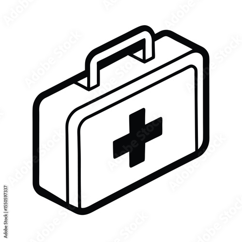 First Aid Kit Icon Outline Vector Illustration