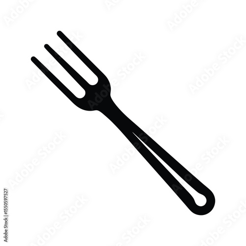 Fork Icon Outline Vector Illustration