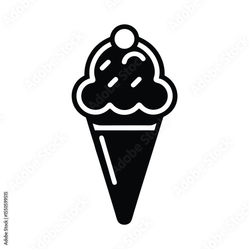 Ice Cream Icon Outline Vector Illustration