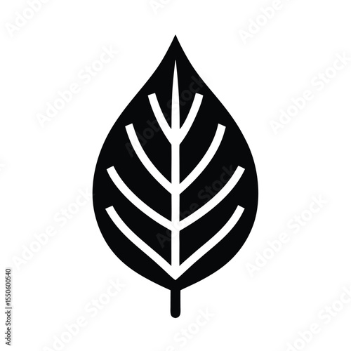Leaf Icon Outline Vector Illustration