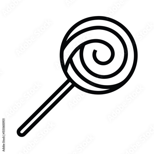 Lollipop Icon Outline Vector Illustration