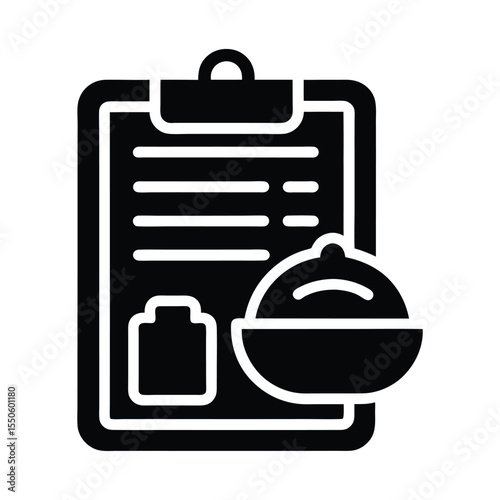 Meal Plan Icon Outline Vector Illustration